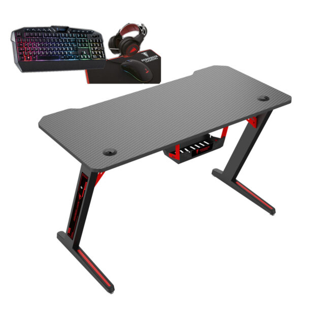 Bureau Gamer + pack CLavier+Souris+TAPIS+CASQUE RGB offert