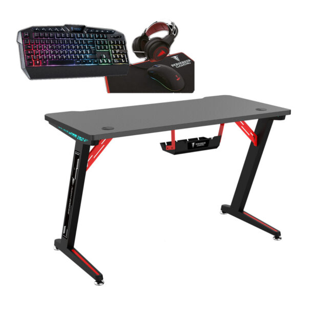 Bureau Gamer + pack CLavier+Souris+TAPIS+CASQUE RGB offert