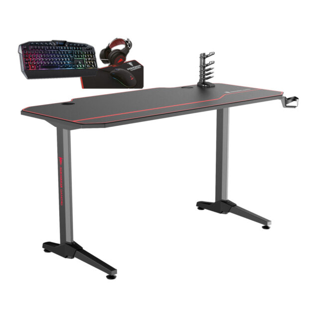 Bureau Gamer + pack CLavier+Souris+TAPIS+CASQUE RGB offert