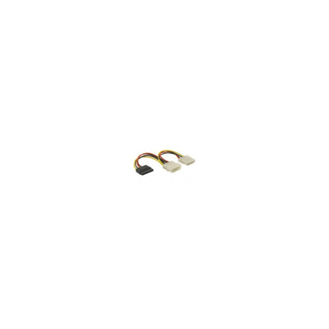 Adaptateur (x2) alim 51/4 M vers 51/4 F SATA 15P F
