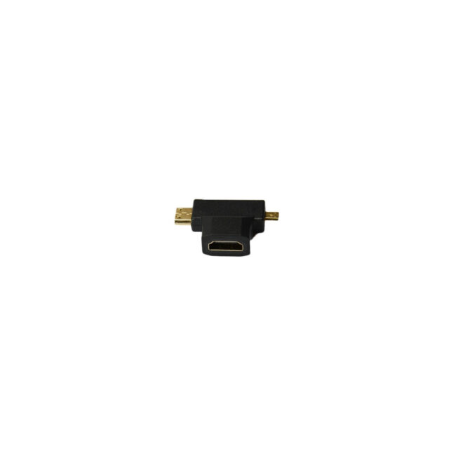 ADAPT.MICRO HDMI + MINI HDMI MALE TO HDMI FEMELLE