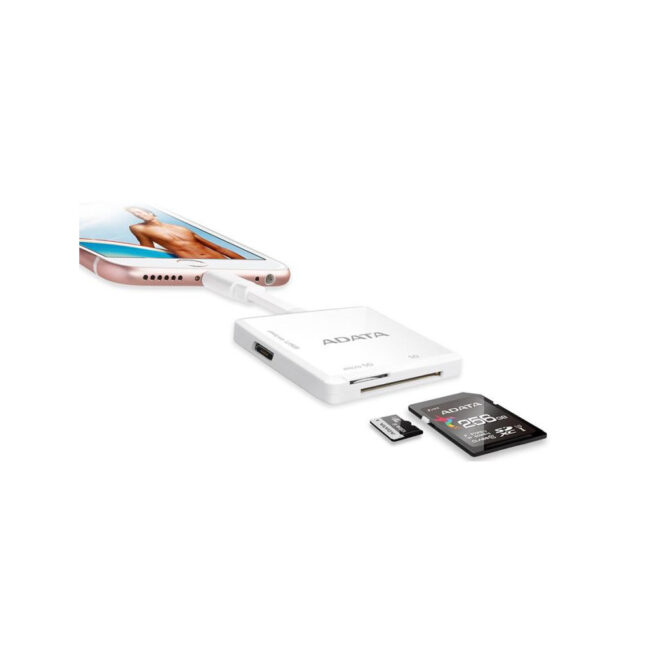Adaptateur SD/MicroSD vers Apple (Lightning) Blanc