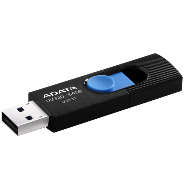 ADATA Clé USBUV320 64GB USB3.0 Noir et Bleu