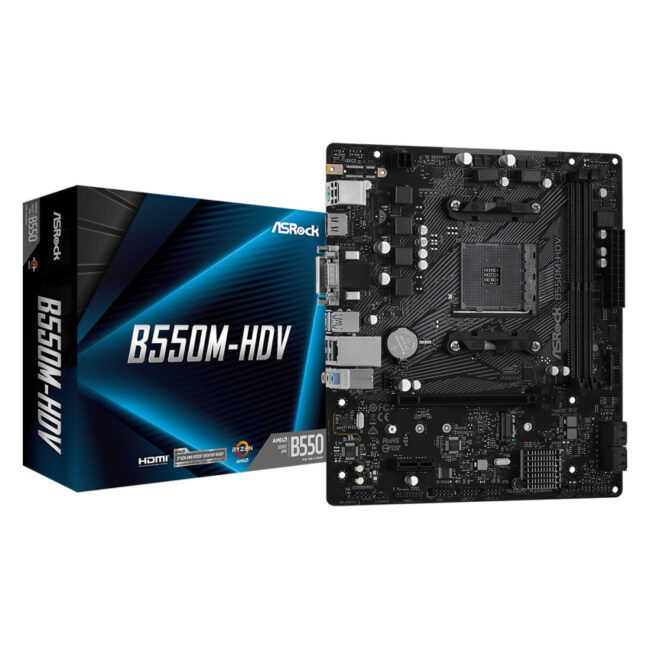ASROCK B550M HDV - AMD AM4 - MATX - 2xDDR4 - HDMI - DVI-D - VGA -M.2
