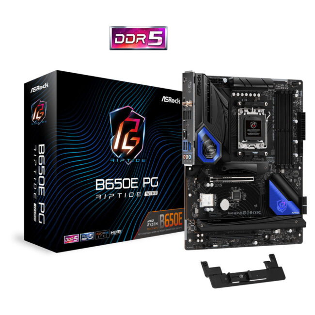ASROCK B650E PG RIPTIDE WIFI - ATX - AM5 - 4x DDR5 - PCIE 5.0 - 3x M.2 - WIFI6