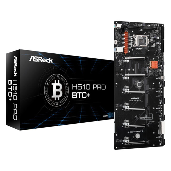 ASROCK H510 PRO BTC+ - ATX - LGA 1200 - 1x DDR4 - 6x PCIEX16 - M.2 - HDMI