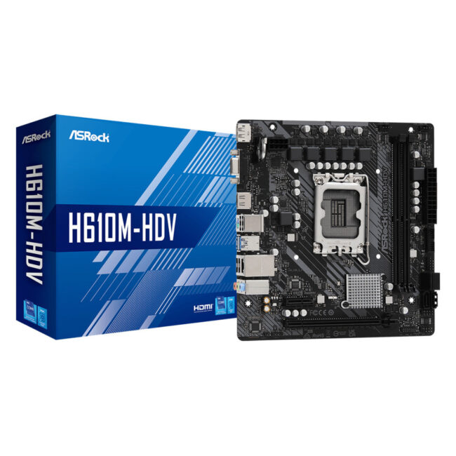 ASROCK H610M-HDV - MATX - LGA 1700 - 2x DDR4 - HDMI - DP - VGA