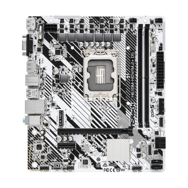 ASROCK H610M-HDV/M.2+ D5 - MATX - INTEL LGA 1700 - 2x DDR5 - M.2 - VGA - HDMI -