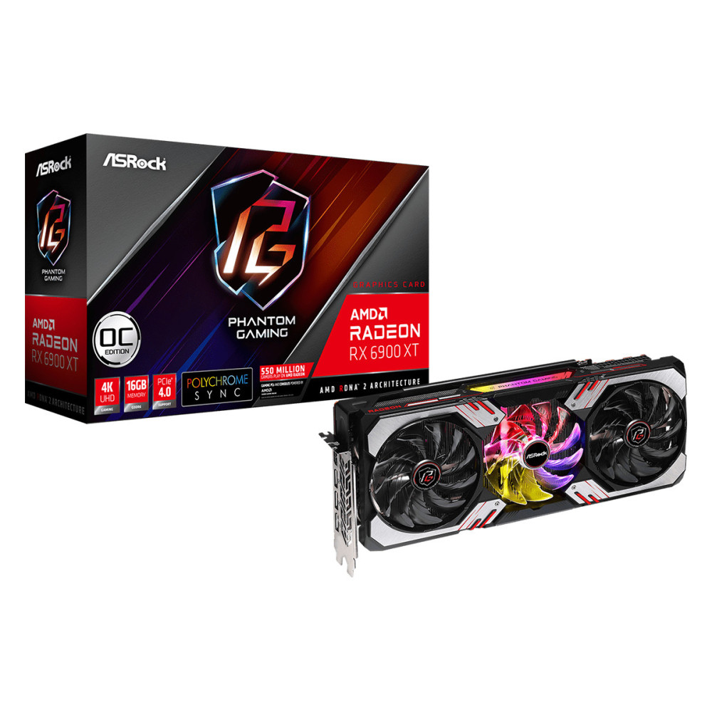 ASROCK RX 6900 XT PHANTOM GAMING D 16G - 2340MHz - 16Go GDDR6 - HDMI - DPx3