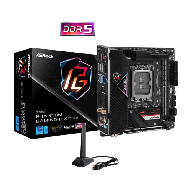 ASROCK Z690 PHANTOM GAMING-ITX/TB4 - MNI-ITX - LGA 1700 - 2x DDR5 - HDMI - DP