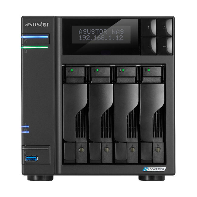 ASTBT041412 AS6704T NAS 4 baies 2.0/2.9 GHz QC 4Go - 2 LAN 2.5GbE - USB3.2 - 4 slots M.2 NVM