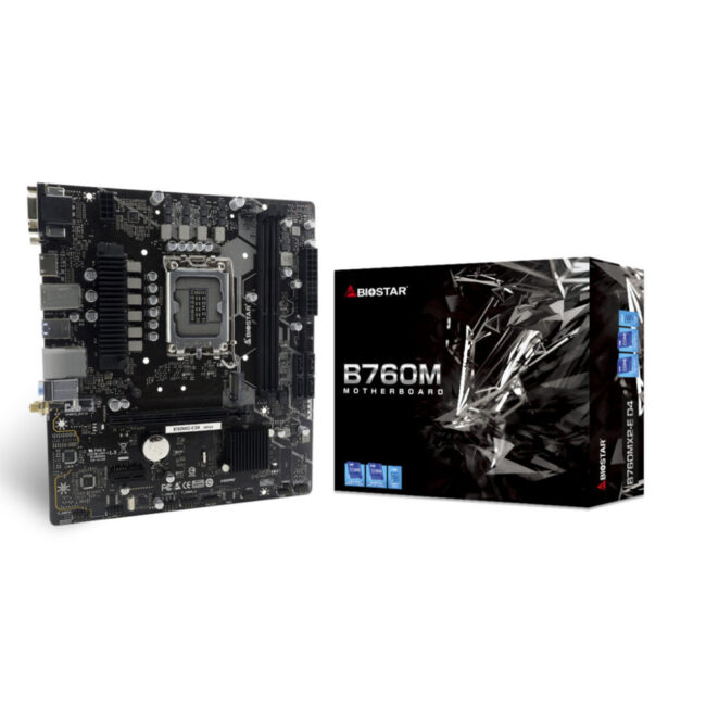 BIOSTAR B760MX2-E D4 - Carte mère MATX - Intel LGA 1700 - 2x DDR4 - HDMI - DVI - VGA (D-Sub)