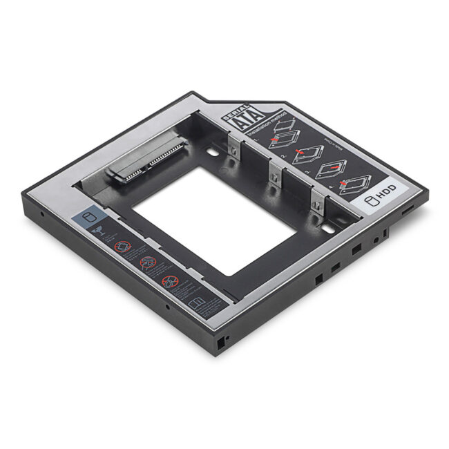 Digitus Boîtier de raccordement SSD/HDD pour baie de disque CD/DVD/Blu-ray, SATA sur SATA III, hauteur de constructi