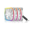 ENERMAX SquA RGB White, UCSQARGB12P-W-SG 3pcs Ventilo Boitier 120mm RGB