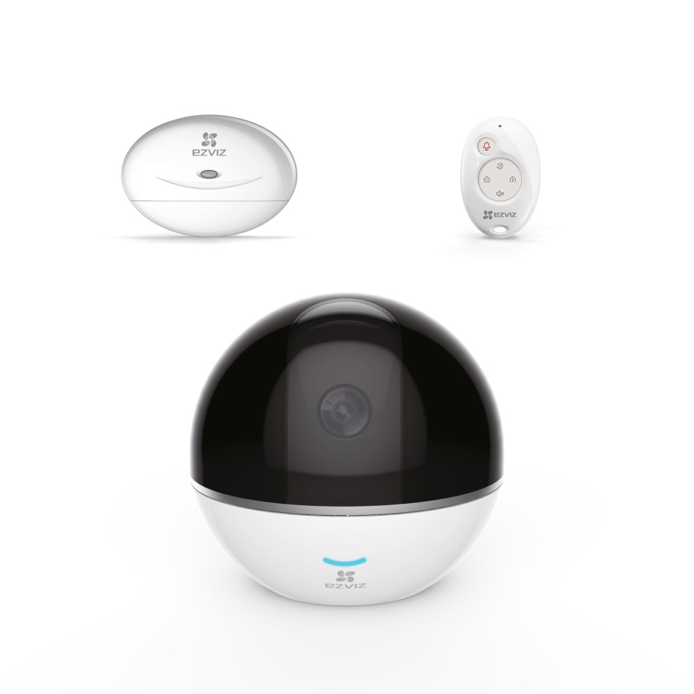 DESTOCKAGE EZVIZ C6T(RF edition) + Kit d'alarmeWhite Cam IP Inter Motorisee Wifi HD 720p IR