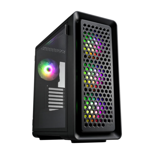 FORBT043393 FSP CUT593P - Boitier Ultra Tower - ATX - MATX - Mini-ITX - RGB - Verre - Sans alimentation - Noir