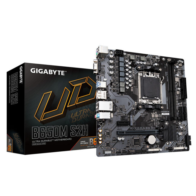 GIGABYTE B650M S2H - Carte mère MATX - AMD AM5 - B650 - 2x DDR5 - HDMI - DP - VGA - M.2