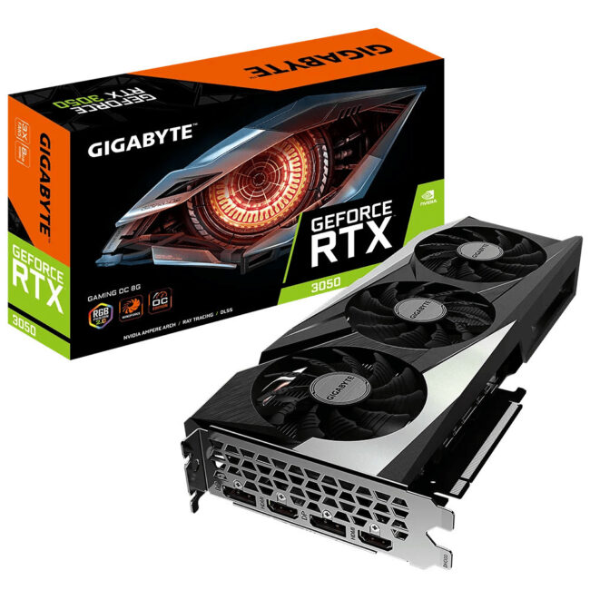 GIGABYTE RTX 3050 GAMING OC 8G - 8Go GDDR6 - 1822MHz - 2x HDMI - 2x DP