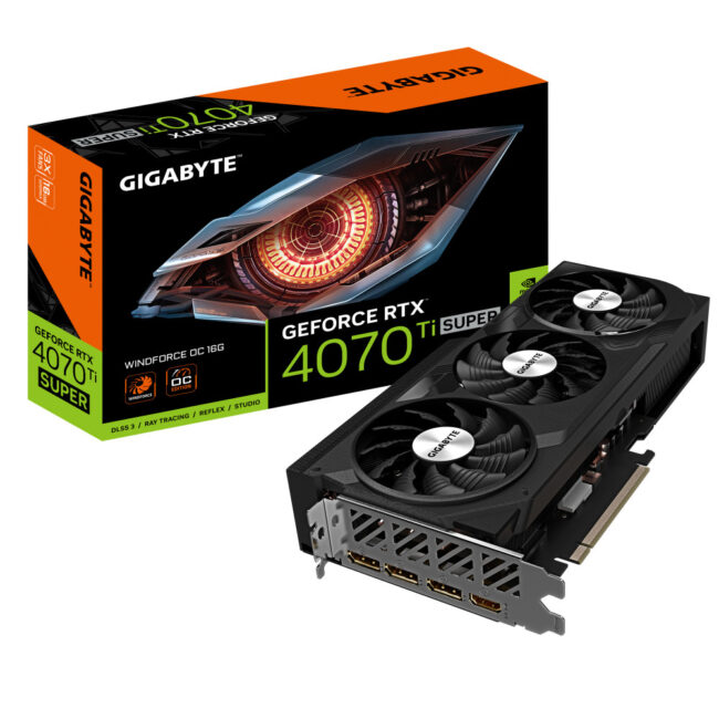 GIGABYTE RTX 4070 TI SUPER WINDFORCE OC 16G - 2625MHz - 16Go GDDR6X
