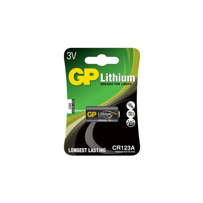 CR123A Blister 1 pile Lithium 1300mAh