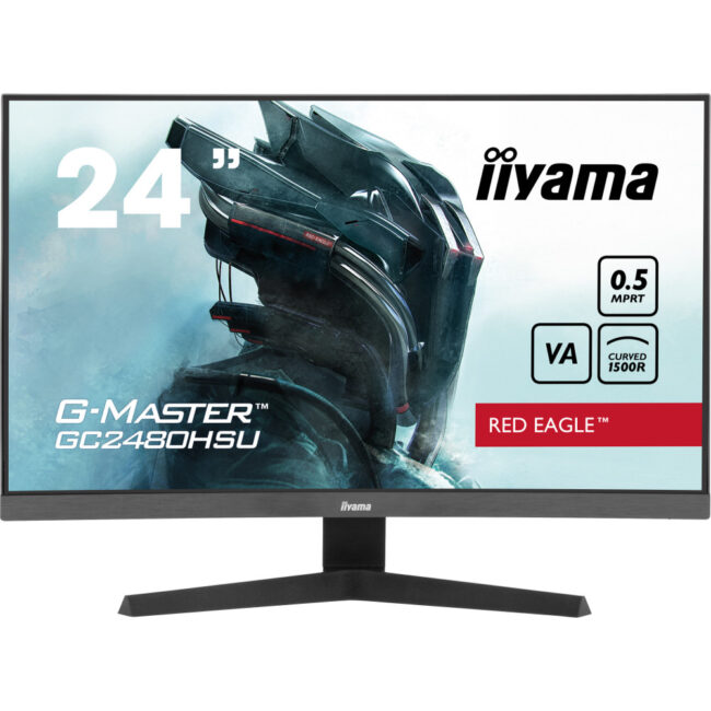 IIYAMA GC2480HSU-B1 (Red Eagle) - 23.6p VA FHD Incurvé 2xHDMI-DP 2x2W 2xUSB Noir