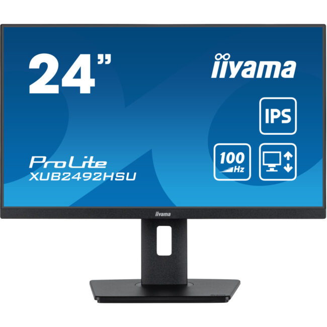 IIYAMA XUB2492HSU-B6 - 23.8p IPS FHD 0,4ms 250cd/mÂ² HDMI/DP 4xUSB 2x2W Règlable Noir