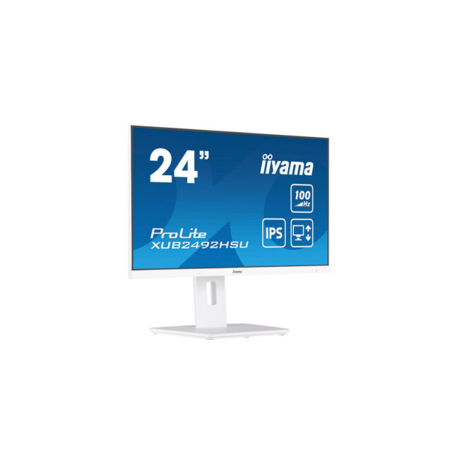 IIYAMA XUB2492HSU-W6 - 23.8p IPS FHD 0,4ms 250cd/mÂ² HDMI/DP 4xUSB 2x2W Règlable Blanc