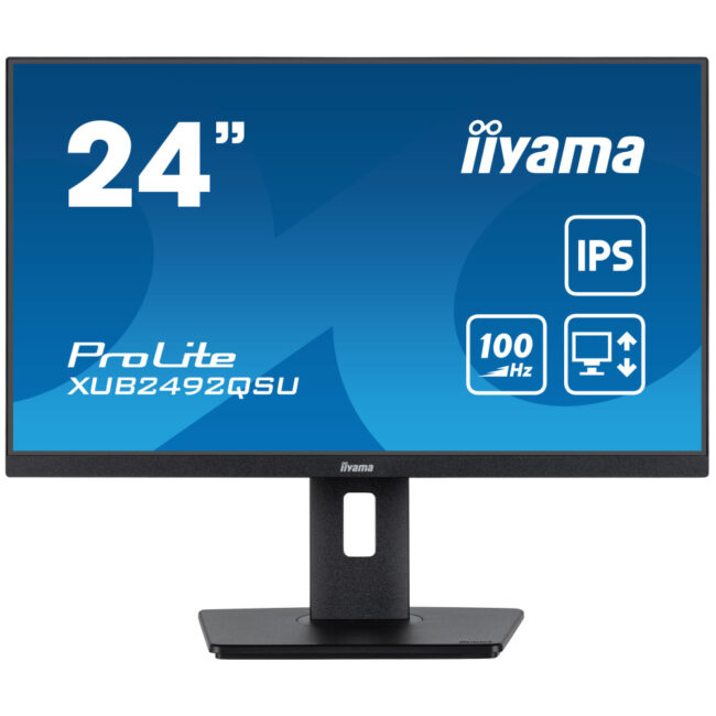 IIYAMA XUB2492QSU-B1 - 23.8p IPS 2560x1440 0.5ms 300cd/mÂ² HDMI/DP 3xUSB 1xUSB-C 2x2W Règlable Noir