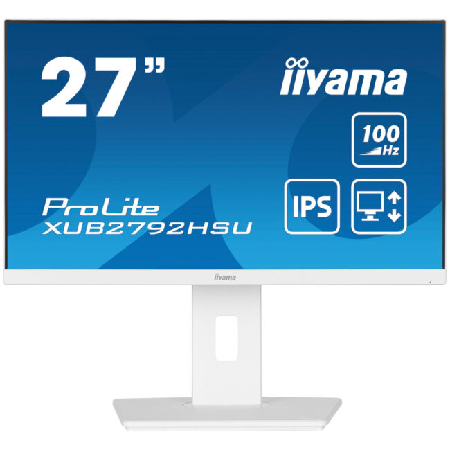 IIYAMA XUB2792HSU-W6 - 7p IPS FHD 0,4ms 250 cd/mÂ² HDMI/DP 4xUSB 2x2W Règlable Blanc