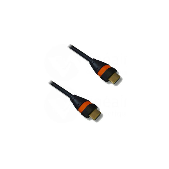 NONVI020919 Cordon HDMI 3m HDMI 2.0 Ethernet M/M Noir/Orange