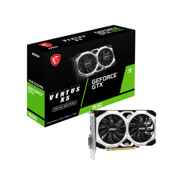 MSI GTX1650 D6 VENTUS XS OC V3 - 4GO GDDR6 - 1620MHZ - DVI - HDMI - DP