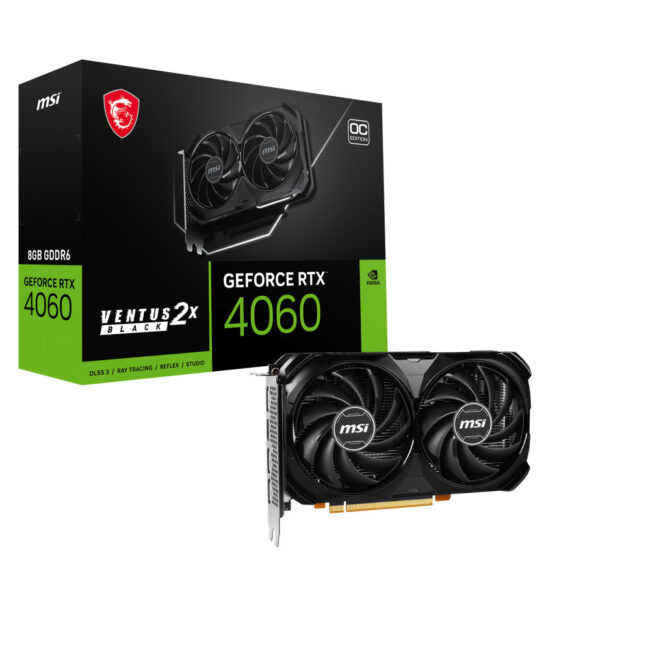MSI RTX 4060 Ventus 2X 8G OC - Carte video NVIDIA - 8Go GDDR6 - 2505MHz - HDMI - DP