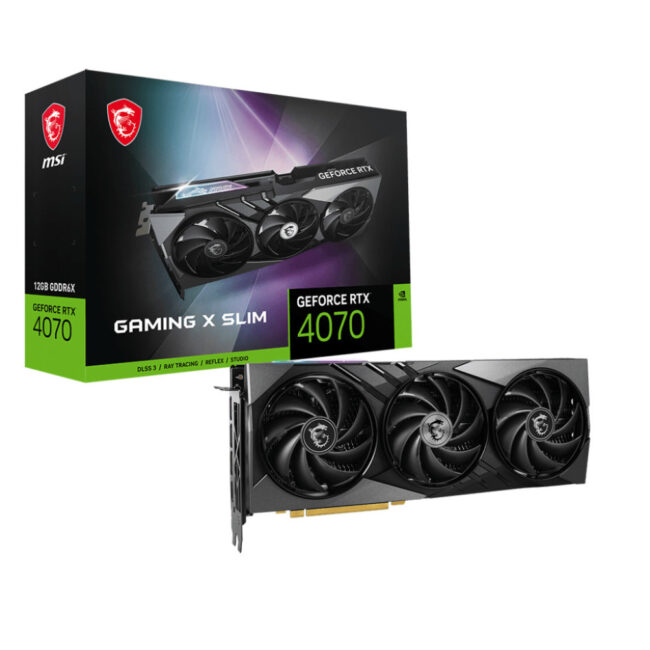 MSI RTX 4070 GAMING X SLIM 12G - NVIDIA RTX 4070 - 12Go GDDR6X - 2625MHz