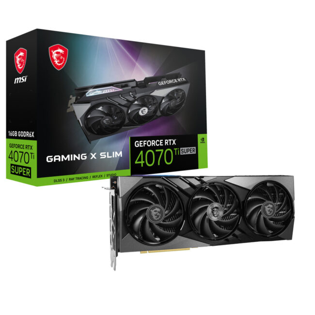 MSI RTX 4070 TI SUPER 16G GAMING X SLIM - NVIDIA - 16Go GDDR6X - 2685MHz