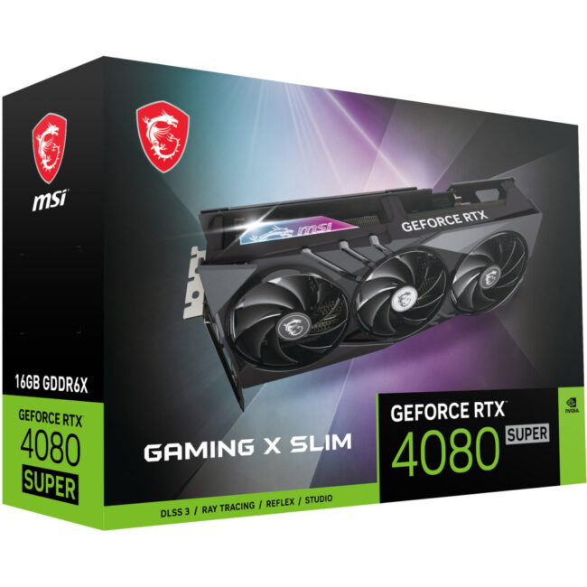 MSI RTX 4080 SUPER 16G GAMING X SLIM - 2625MHz - 16Go GDDR6X - 2x HDMI - 2x DISPLAYPOR