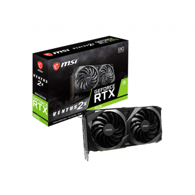 MSI RTX 3070 VENTUS 2X 8G OC LHR - 8Go GDDR6 - 1755MHz - HDMI - 3x DP