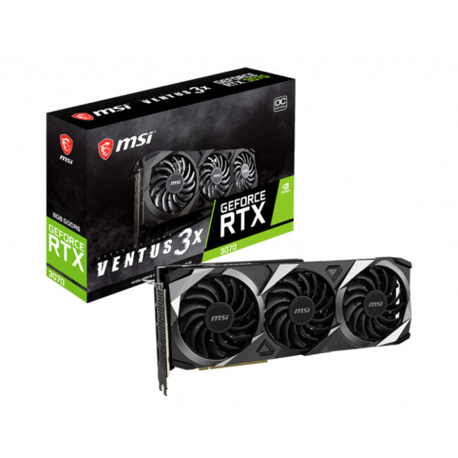MSI RTX 3070 VENTUS 3X 8G OC LHR - 1755MHz - 8Go GDDR6 - HDMI - 3x DP