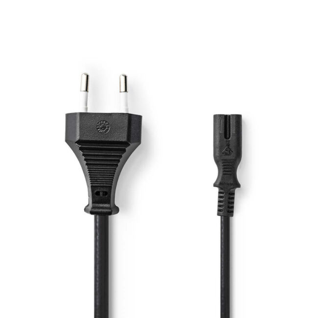 Cordon secteur IEC-320-C7 Droit 3m Noir