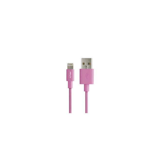 PNYCB040148 PNY CABLE USB / LIGHTNING 1.20M - ROSE - PLASTIQUE