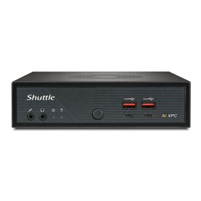 Shuttle Slim AI PC DN11H7 Intel Core Ultra 7 155H, Intel Arc graphics, 2xHDMI, 2x DP, 4x 2.5 Gbit LAN, VESA, 24/7