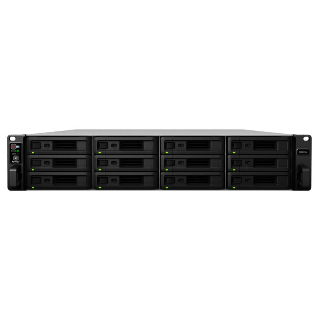 SYNBT029809 RS3618XS NAS Rack 2U pour 12DD 3.5/2.5p 2.4/2.7GHz 4Core 64bit 8Go 4LAN GbE USB3