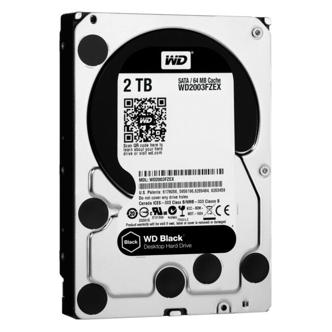 3.5 Caviar Black 2To 7200rpm 64Mo Sata 6Gb/s - Gar. 5 ans