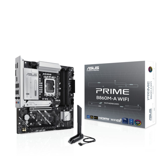 ASUS PRIME B860M-A WIFI - Carte mère MATX - Intel LGA 1851 - B860 - 4x DDR5 - HDMI - 2x DisplayPort - Wifi 6E