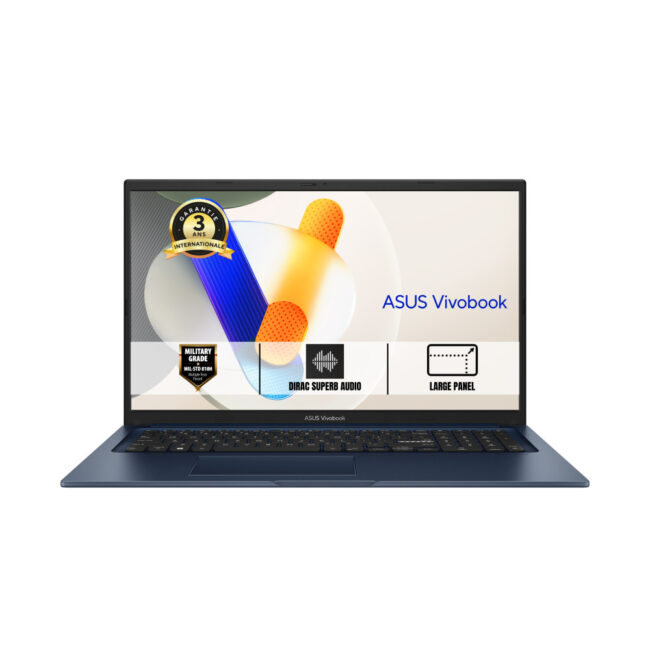 ASUS X1704VA-AU875W (Vivobook 17) - 17.3p Intel Core 5-120U 16Go 1To Intel W11H Bleu