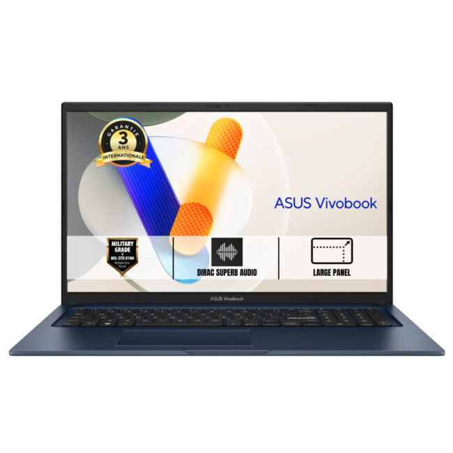 ASUS X1704VA-PRO-ISCAU1198X (Vivobook Pro) - 17.3p FHD C3-100U 8Go 512Go GPU.Intel W11P Bleu