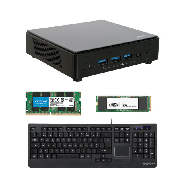 BUN00048749 BUNDLE ECS LIVA Z3 Plus i3-10110U 8Go 480Go M.2 SSD + Clavier TouchPad