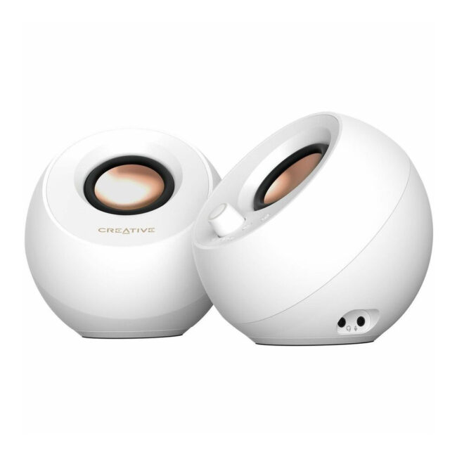 CRE00048610 Creative Pebble Pro Enceintes d'ordinateur Bluetooth USB-C 2.0 avec RGB blanc