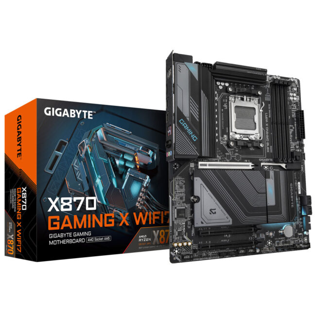 Gigabyte GA-X870 GAMING X WIFI7 - Carte mère ATX - AMD AM5 - X870 - 4x DDR5 - 3x PCIe