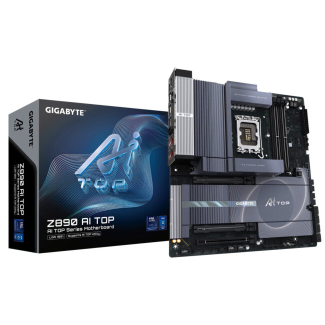 GIGABYTE Z890 AI TOP - Carte mère ATX - Intel LGA 1851 - 4x DDR5 - 3x PCIe X16 - M.2 - Wifi 7 - 10G LAN