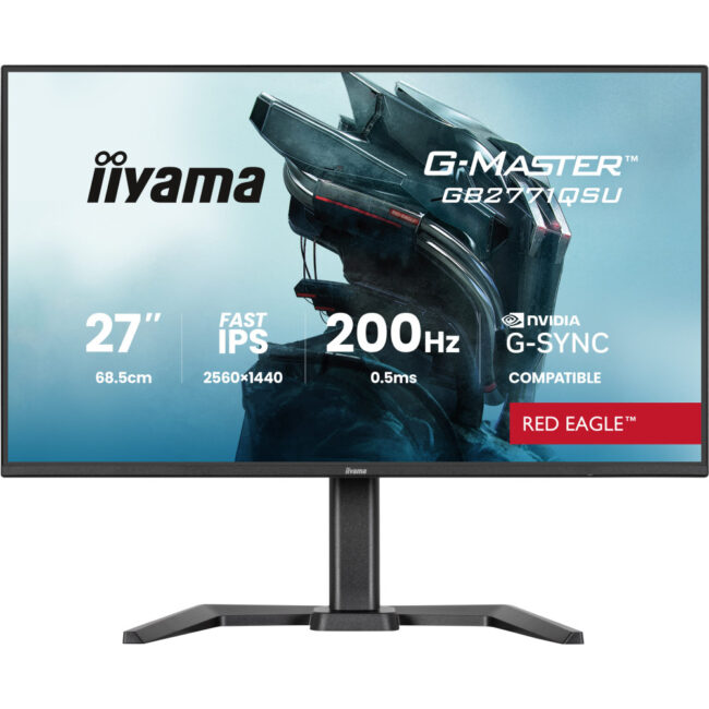 IIYAMA GB2771QSU-B1 (Red Eagle) - 27p F-IPS 2560 x 1440 0.5ms 350cd/mÂ² 2HDMi-1DP 2x2W Réglable Noir